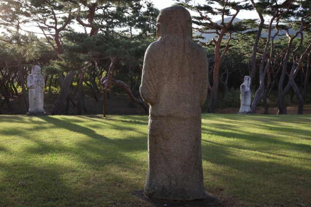 Sogdian warrior statues guard the royal tomb of King Wonseong, the 38th king of Silla, in GyeongjuPhoto © Hyungwon Kang