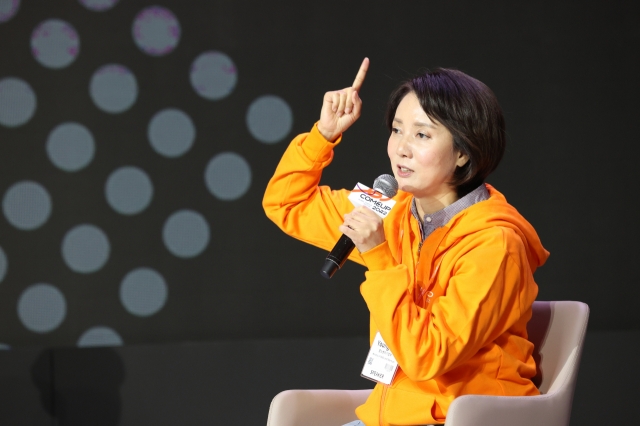 SMEs and Startups Minister Lee Young speaks at Comeup 2022 that kicked off on Wednesday in Seoul. (Ministry of SMEs and Startups)