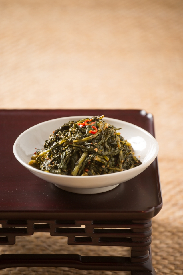 Siraegi bokkeum, or braised radish greens (Cultural Corps of Korean Buddhism)