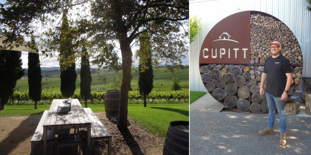 Ulladulla winery Cupitt's Estate provides dining in beautiful scenery with local ingredients. On the right, Wally Cupitt, head winemaker, during a tour of the winery (Paul Kerry/The Korea Herald)