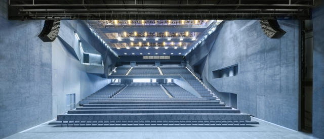 A view of the Grand Theater from the stage (Copyright Shephotoerd Co. Photography, courtesy of OMA)