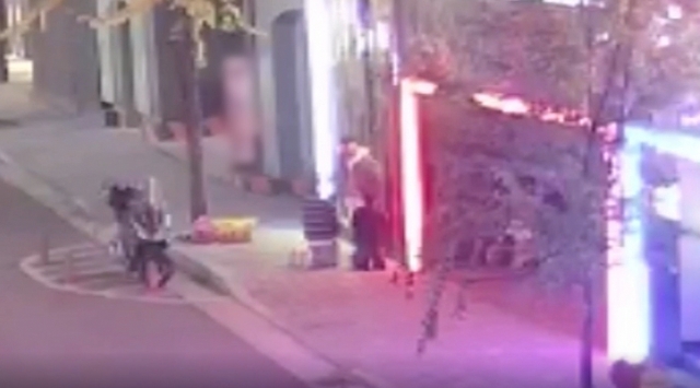 A victim and a decoy kneel in front of a suspect after being caught with two minor girls at a motel room. (Gyeonggi Nambu Provincial Police Agency)