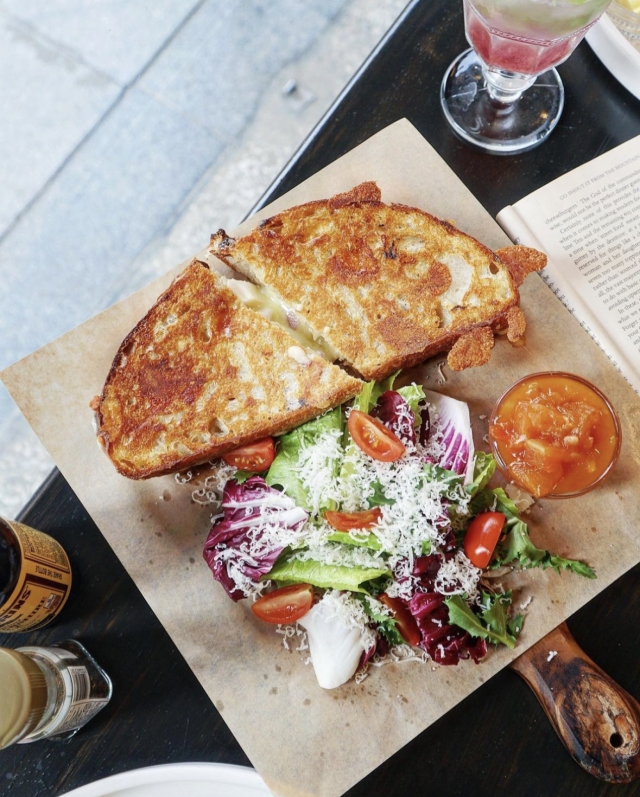 Nosh's hot salami sourdough toastie (courtesy of Nosh’s Instagram)