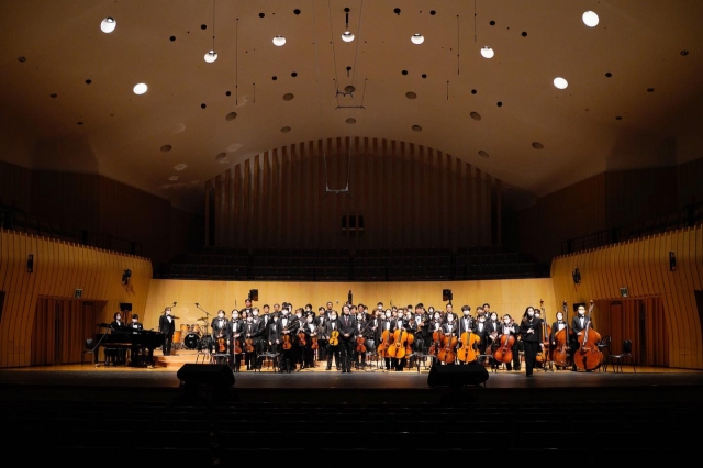 A post on Incheon Hyegwang School for the Blind's Instagram account shows the members of Hyegwang Blind Orchestra standing on the stage. (Incheon Hyegwang School for the Blind)