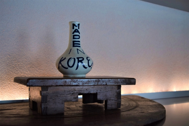 A gourd-shaped bottle at On 6.5 used for serving Korean liquor (Kim Hae-yeon/ The Korea Herald)