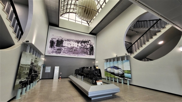 A photo on the ground floor shows the opening ceremony of the Gyeongin Railway in March 1897. (Kim Hae-yeon/ The Korea Herald)