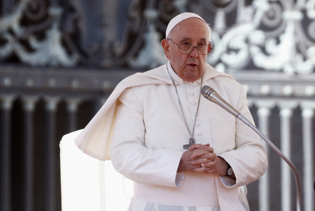 Pope Francis leads the weekly general audience in Saint Peter's Square, at the Vatican, Nov. 8, 2023. (Reuters)