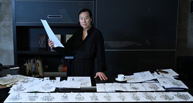 Song Zio, founder and chairman of Songzio International, poses for a photo ahead of an interview with The Korea Herald at his office in Seoul on May 3. (Im Se-jun/The Korea Herald)