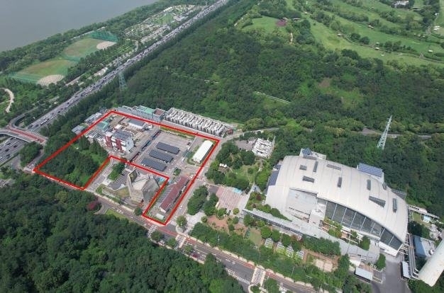 A map showing the candidate site for a new incinerator plant to be built in Sangam-dong, Mapo-gu, outlined in red (Seoul Metropolitan Government)