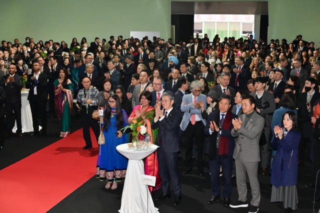 India’s 75th Republic Day celebrations at Sebitseom in Seocho-gu, Seoul,on Friday. (Indian Embassy in Seoul)