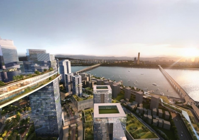 This rendering released by the Seoul city government shows the Yongsan International Business District.