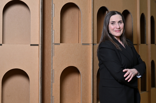 Michela Linda Magri, director of the Italian Cultural Institute of Seoul, poses for a photo ahead of an interview with The Korea Herald at her office in Seoul’s Yongsan-gu on Jan. 17. (Im Se-jun/The Korea Herald)