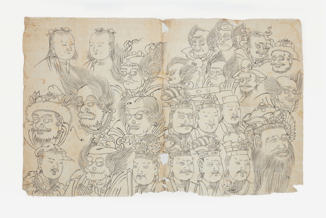 A 20th-century ink drawing of Buddhist figures donated by the late Samsung Group Chairman Lee Kun-hee. (National Museum of Korea)