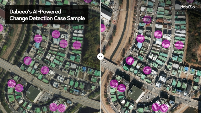 Examples of how Dabeeo's AI-powered detection technology finds building changes (Dabeeo)