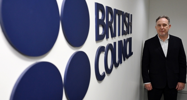 Paul Clementson, director of the British Council in Korea, poses for a photo ahead of an interview with The Korea Herald at his office in Seoul on Feb. 7. (Lee Sang-sub/The Korea Herald)