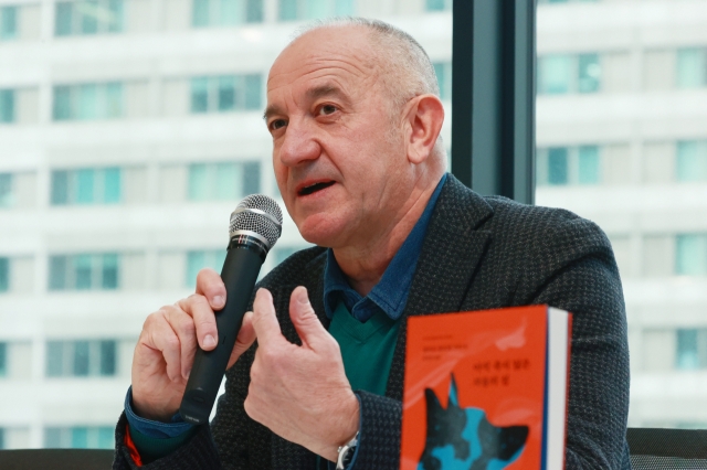 French writer and film director Philippe Claudel speaks during a press conference held at the French Embassy in Seoul, Tuesday. (Yonhap)