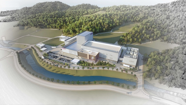 A digital rendering of Merck Life Science’s Bioprocessing Production Center in Daejeon (Merck Life Science)