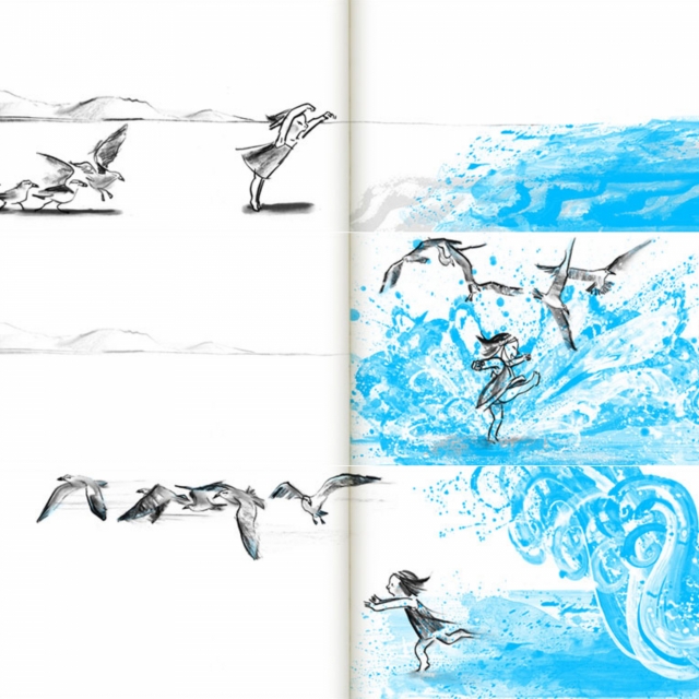 Illustrations from “Wave” (BIR Publishing)