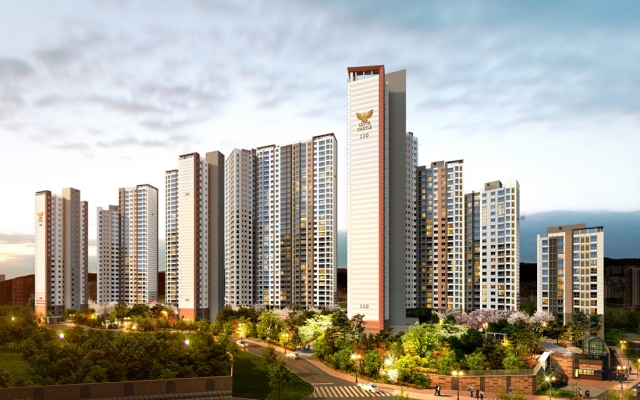 A rendering of the Lotte Castle Apartment complex in Daegu (Lotte Engineering & Construction)