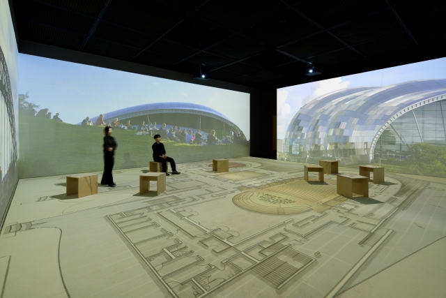 An installation view of “Future Positive: Norman Foster, Foster + Partners” at Seoul Museum of Art (Courtesy of the museum)