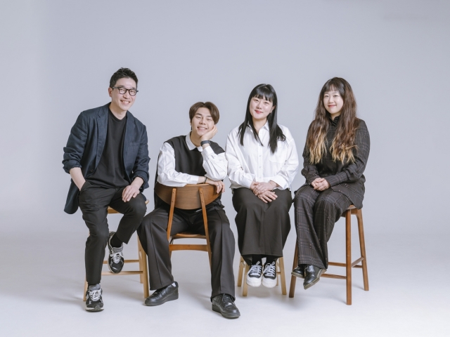 From left, music director Park Seung-won, pansori singers Kim Su-in, Cho Yu-ah and director Lim Ji-min (National Changgeuk Company of Korea)