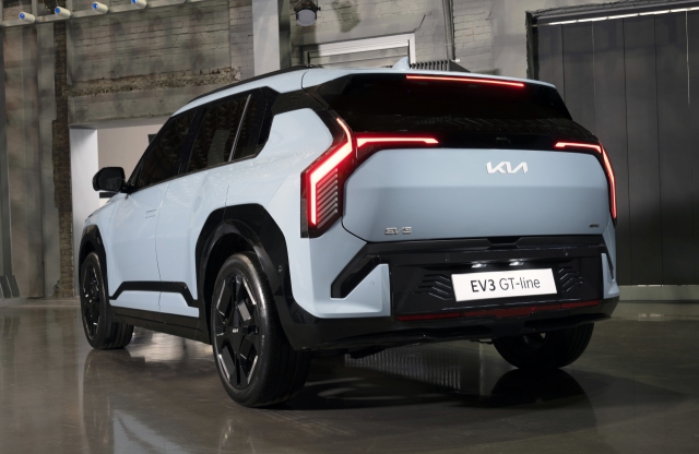 The rear of the EV3 GT Line. (Kia)