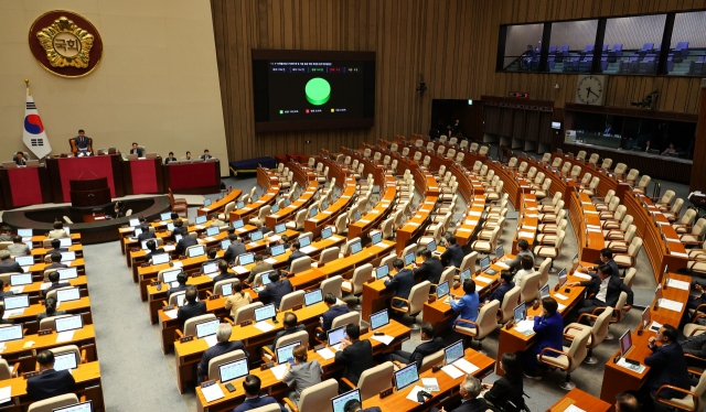 A plenary session of the National Assembly is held in Seoul on Tuesday. (Yonhap)