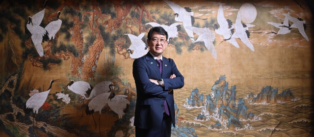 Korea Heritage Service Administrator Choi Eung-chon poses for a photo ahead of a recent interview with The Korea Herald at the National Palace Museum of Korea in Seoul. (Im Se-jun/The Korea Herald)