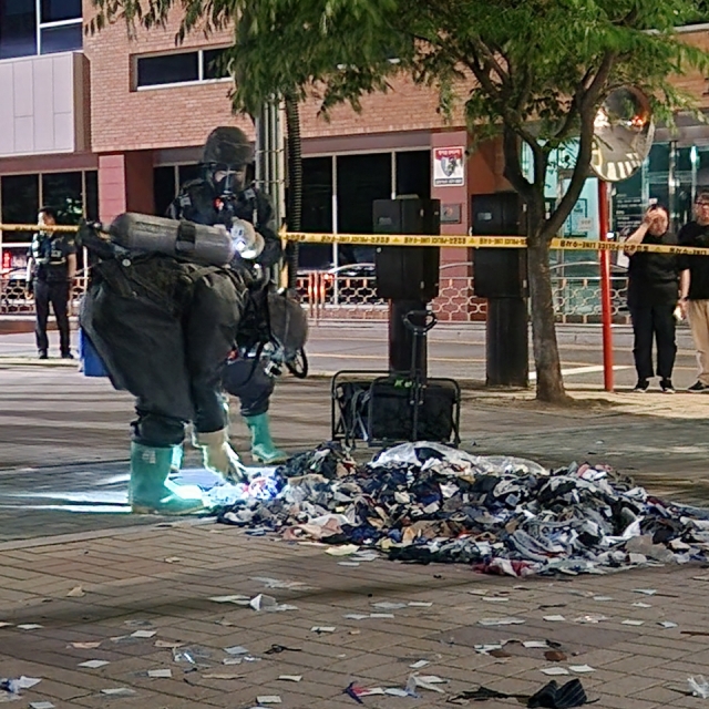 This photo provided by the South Korean Joint Chiefs of Staff shows the content of the balloons collected on the streets of Paju, Gyeonggi Province, on Sunday. (JCS)