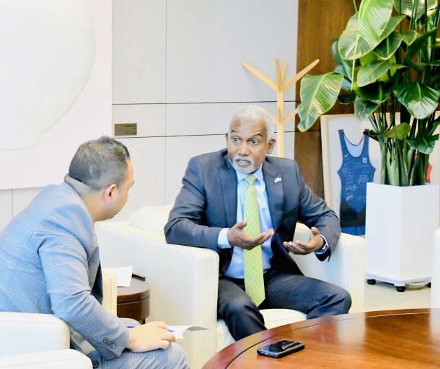 Nigerian Foreign Minister Yusuf Tuggar speaks in an interview with The Korea Herald at Eulji-ro, Jung-gu, Seoul on Monday.(Nigerian Embassy in Seoul)