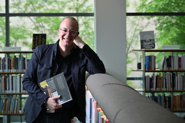 Clemens Treter, director of the Goethe-Institut Korea, poses for a photo ahead of a recent interview with The Korea Herald at the institute in Seoul. (Im Se-jun/The Korea Herald)