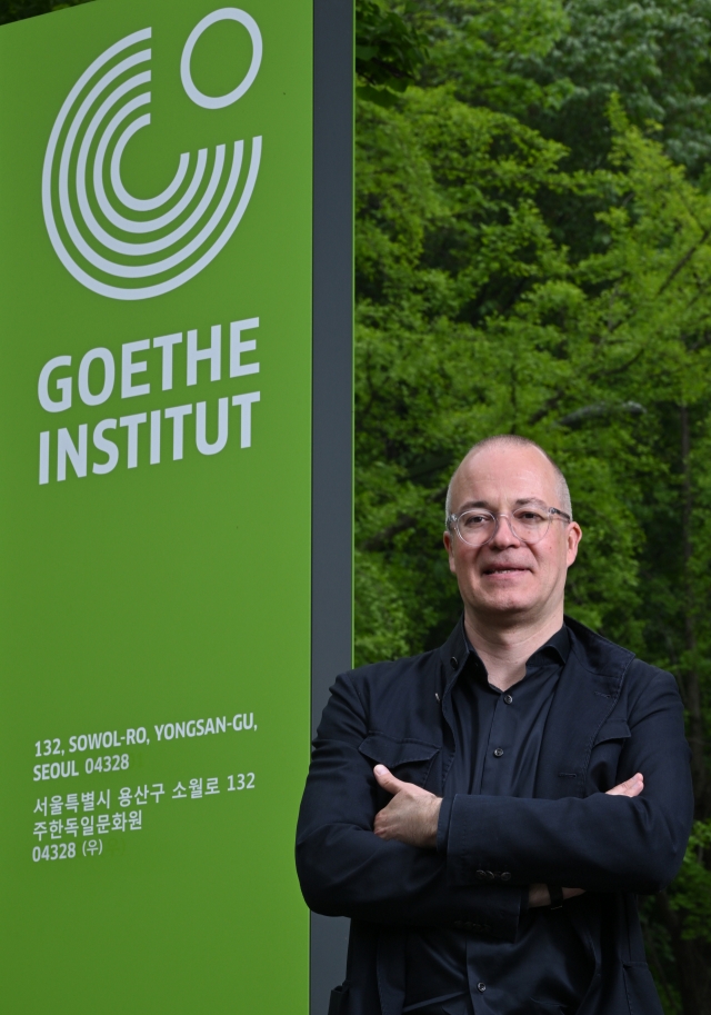 Clemens Treter, director of the Goethe-Institut Korea, poses for a photo ahead of a recent interview with The Korea Herald at the institute in Seoul. (Im Se-jun/The Korea Herald)