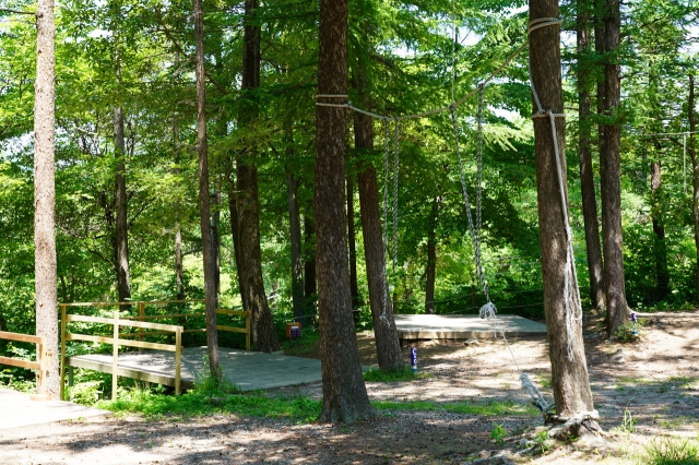 Camping pitches at Seolmaejae Natural Recreation Forest in Yangpyeong, Gyeonggi Province (Lee Si-jin/The Korea Herald)