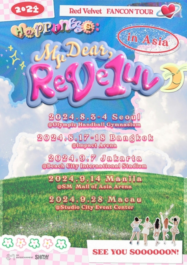 Poster of Red Velvet's fancon tour “Happiness: My Dear, ReVeluv” (SM Entertainment)