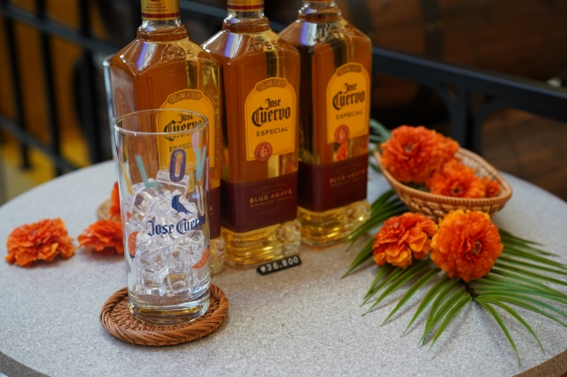 Bottles of Jose Cuervo tequila are displayed in the pop-up store at Lotte World Tower in Songpa-gu, southern Seoul. (Lee Si-jin/The Korea Herald)