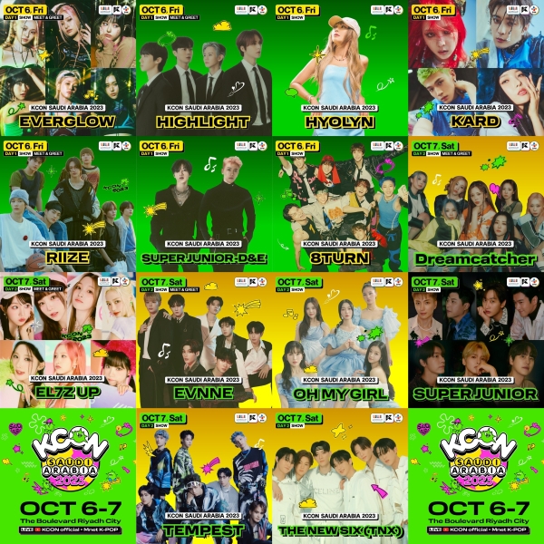 Lineup for KCON Saudi Arabia 2023 (CJ ENM)