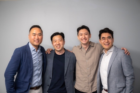 From left are DNK's top executives: Chief Operating Officer Cho James, CEO Matthew Shampine, Chief Strategy Officer Kim In-song and Chief Financial Officer Yoo Yeon-sun (DNK)