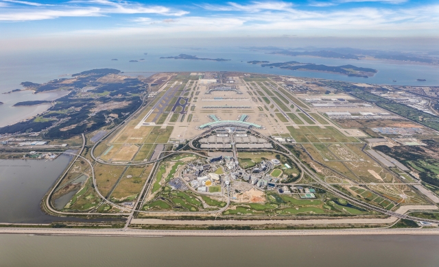 This photo shows an aerial view of Incheon International Airport, west of Seoul. (PHOTO NOT FOR SALE) (Incheon Airport)