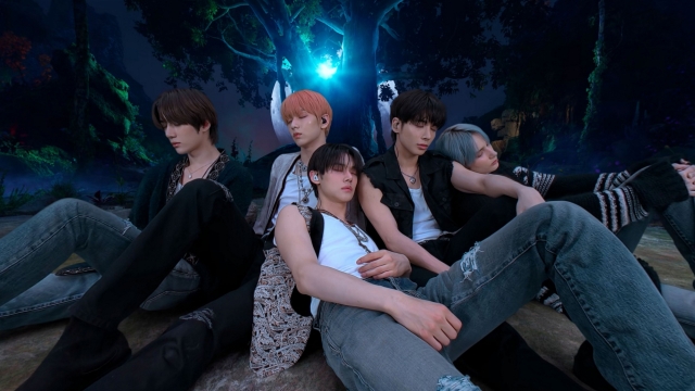 A scene from TXT's first VR concert, 