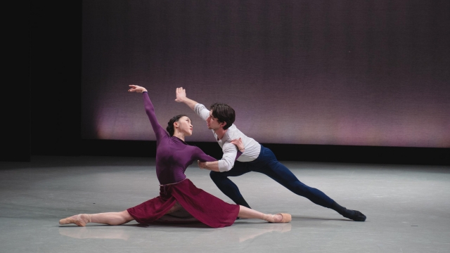 Kang Min-ju (left) and Lorenzo Trossello in rehearsals for 