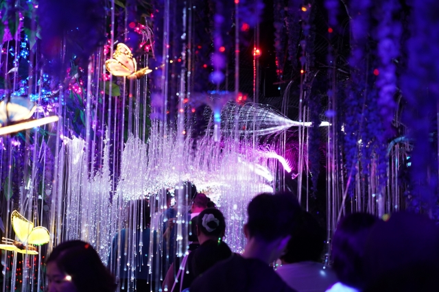 The light exhibition area of Gwangmyeong Cave in Gwangmyeong, Gyeonggi Province (Lee Si-jin/The Korea Herald)