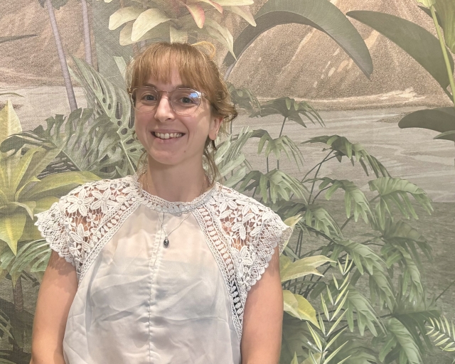 British traveler Zoe Stephens, 30, speaks to The Korea Herald at a cafe in Taichung Station in Taichung, Taiwan, July 19. (Kim Arin/The Korea Herald)