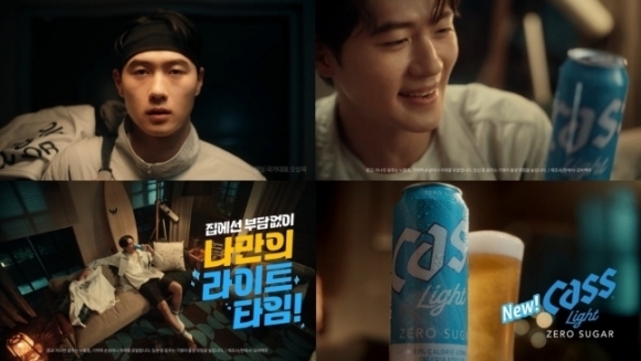 Oh Sang-uk, a Paris Olympic gold medalist in saber fencing, appears in a commercial for beer brand Cass. (OB Beer)