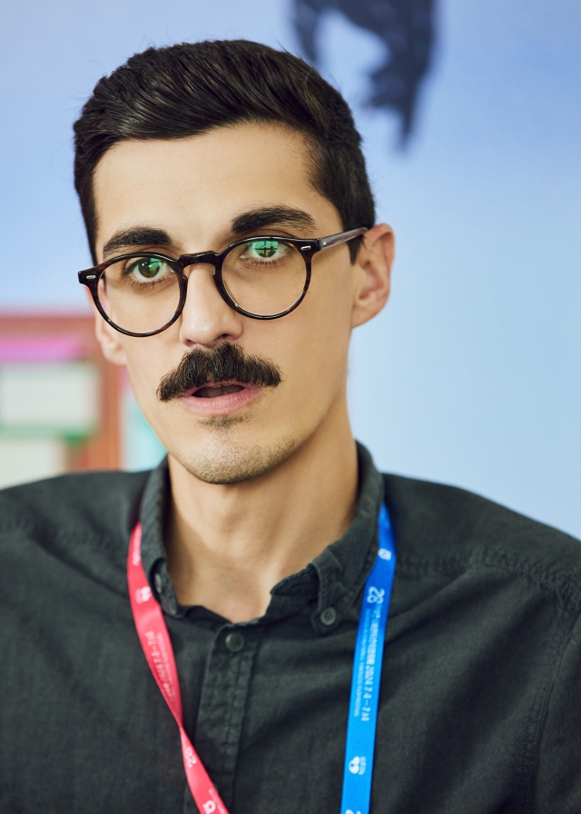 Francis Galluppi speaks with The Korea Herald hours before becoming an award-winning director at the Bucheon International Fantastic Film Festival, in Bucheon, Gyeonggi Province, July 12. (BIFAN)