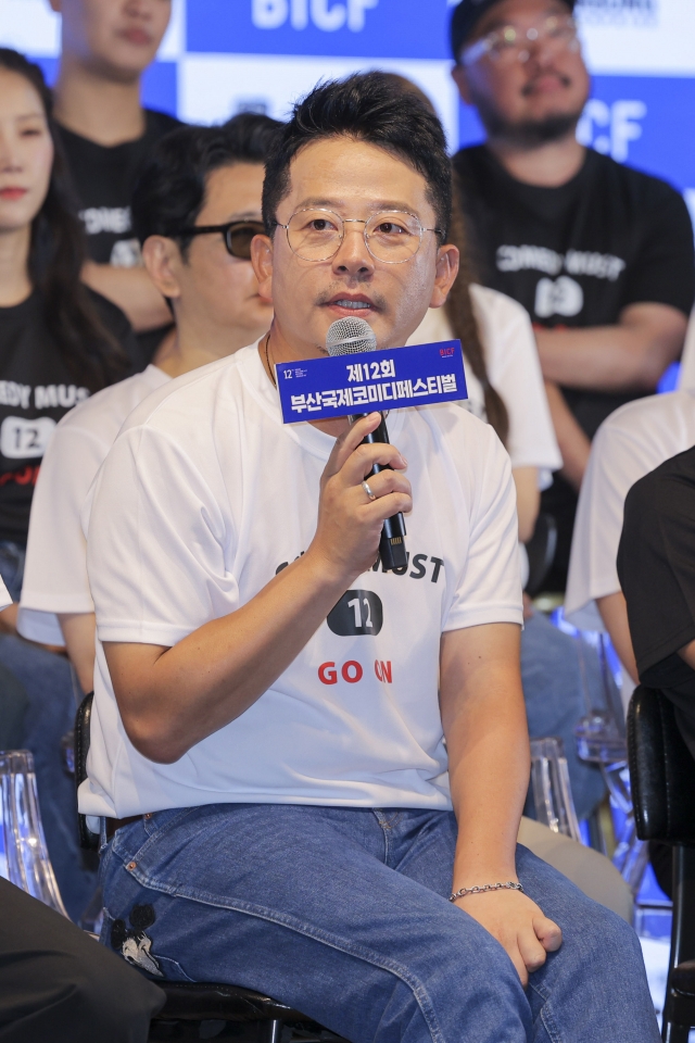 BICF Organizing Committee Chairman Kim Joon-ho speaks during a press conference held for the 12th BICF on Aug. 2, in Jongno-gu, Seoul. (Y Tree Company)