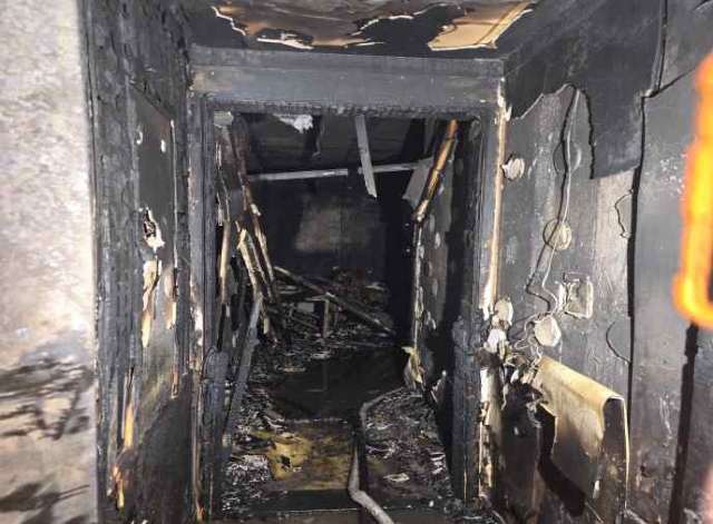 A hallway in the Bucheon hotel where a fire claimed the lives of seven people on Aug. 22. (Yonhap)