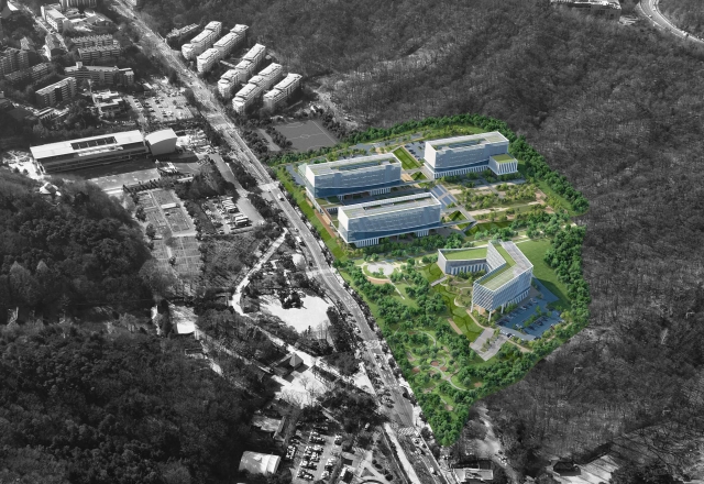 Illustrated rendering of the Gwanak S Valley Startup Hub area (Gwanak-gu Office)