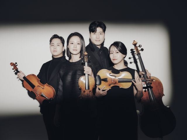 (Clockwise from bottom left) Abel Quartet members Youn Eun-sol (violin), Park Ha-moon (viola), Jo Hyoung-joon (cello) and Park Soo-hyun (violin) (MOC Production)