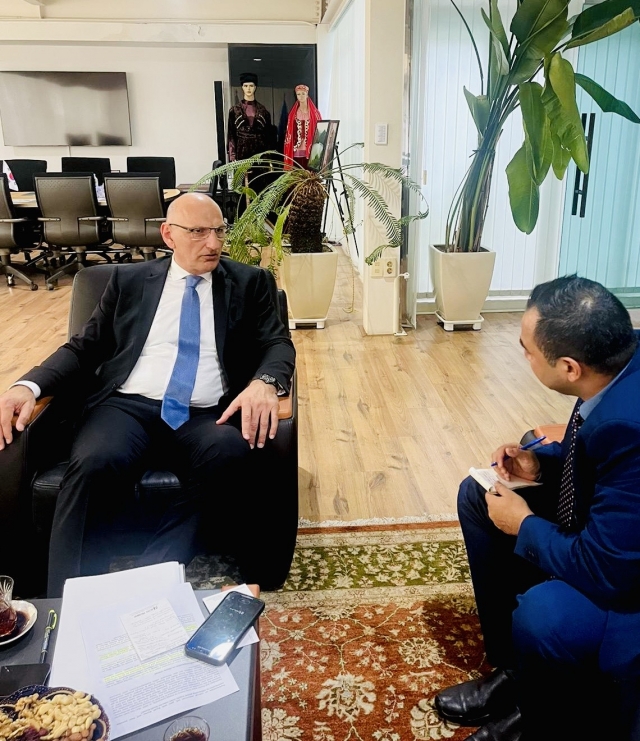 Elchin Amirbayov, special envoy of the president of Azerbaijan, speaks in an interview with The Korea Herald at the Embassy of Azerbaijan in Yongsan, Seoul, Aug. 26. (Sanjay Kumar/The Korea Herald)