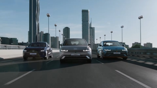 Hyundai Motor Company's dedicated E-GMP platform electric vehicles, from left: the Ioniq 6 sedan, Ioniq 5 sport utility vehicle, Ioniq 5 N performance model (Hyundai Motor Group)